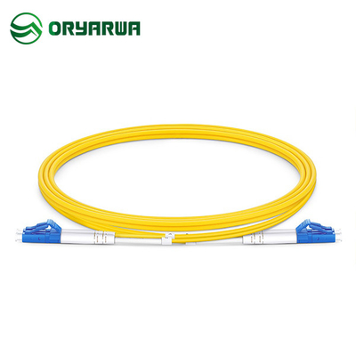 LC UPC To LC UPC Duplex Single Mode Patch Cord OS2 LSZH PVC